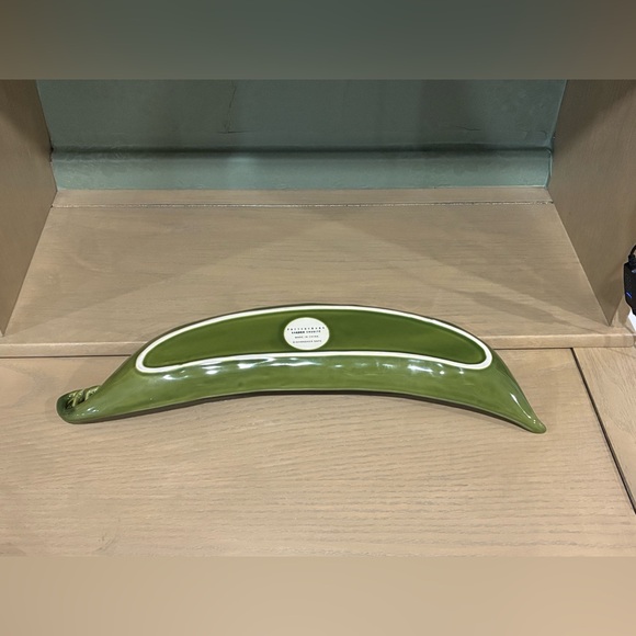 Pottery Barn Garden Crudite Pea Pod Serving Platter 19” - Picture 4 of 9